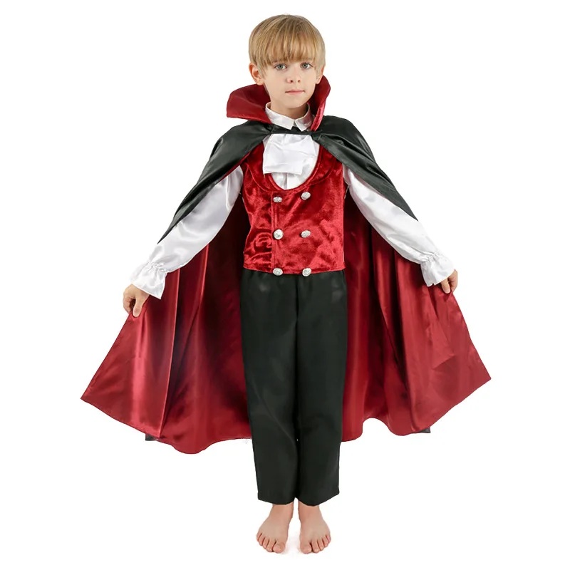 Halloween children's costume boy ghost costume make-up party party Stage Costume Deluxe vampire suit
Halloween children's costume boy ghost costume make-up party party Stage Costume Deluxe vampire suit