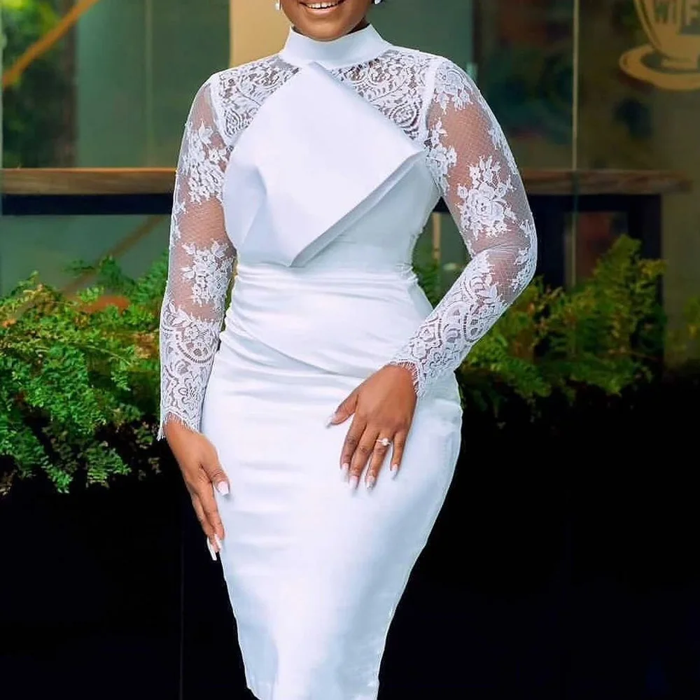 Lace Dress Simple Design Wedding Minimalist Classy Women Bodycon Sexy Mesh Long Sleeve Autumn Winter White Midi Dress Party Club
Lace Dress Simple Design Wedding Minimalist Classy Women Bodycon Sexy Mesh Long Sleeve Autumn Winter White Midi Dress Party Club