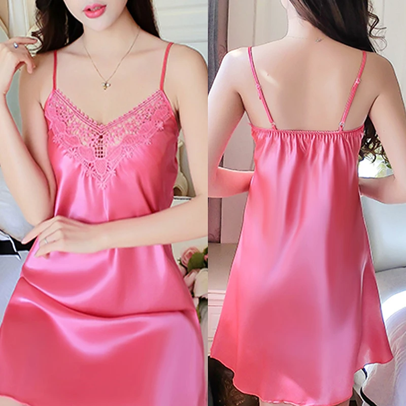 LOOZYKIT Sexy Lingerie Milk Silk Cute Girl Nightgrown Women Satin Sleepwear Lace Dress Strap Thin Female Sexy Nighty Underwear
LOOZYKIT Sexy Lingerie Milk Silk Cute Girl Nightgrown Women Satin Sleepwear Lace Dress Strap Thin Female Sexy Nighty Underwear