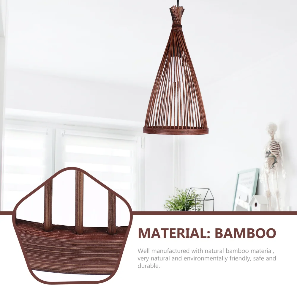 Natural Bamboo Hanging Light Chinese Style Rattan Woven Ceiling Lamp with Bulb
Natural Bamboo Hanging Light Chinese Style Rattan Woven Ceiling Lamp with Bulb