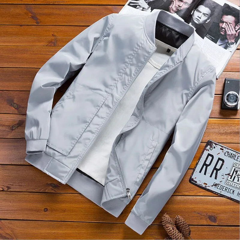 Men Bomber Jacket 2021 Spring Thin Baseball Jackets Slim Men Zipper Windbreaker Fashion Casual Men's Solid Color Coat Outerwear
Men Bomber Jacket 2021 Spring Thin Baseball Jackets Slim Men Zipper Windbreaker Fashion Casual Men's Solid Color Coat Outerwear