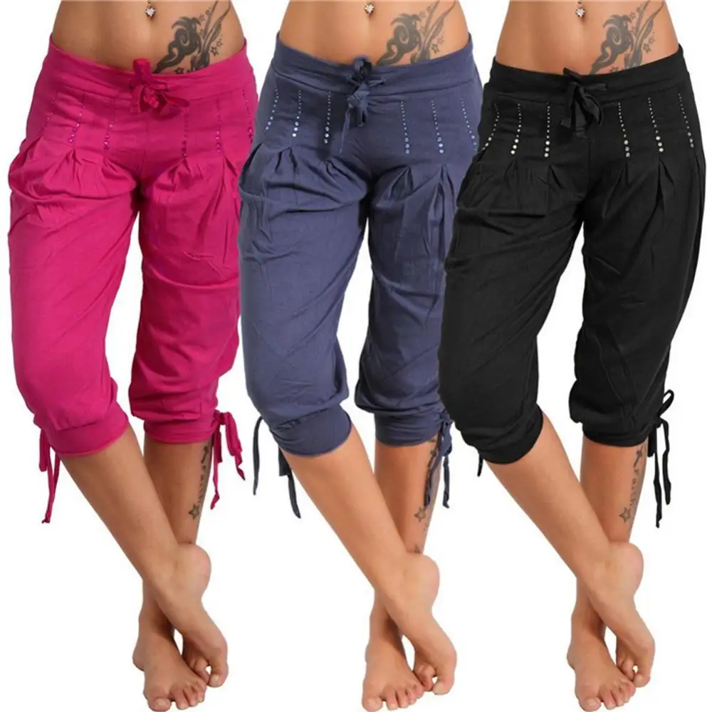 50%HOTPlus Size Casual Women's Solid Color Sequined Pleated Drawstring Capri Pants
50%HOTPlus Size Casual Women's Solid Color Sequined Pleated Drawstring Capri Pants