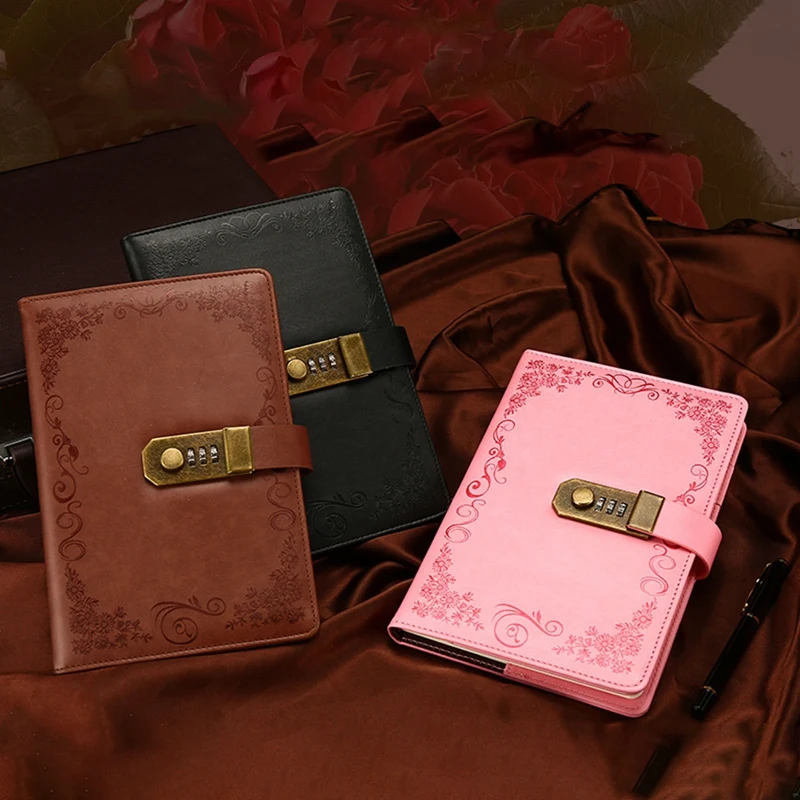 A5 Retro Notebook Code Book Lock Buckle Diary Hand Account Notebook Vintage Notepad Set Office Supplies Stationery with Gift Box 
A5 Retro Notebook Code Book Lock Buckle Diary Hand Account Notebook Vintage Notepad Set Office Supplies Stationery with Gift Box