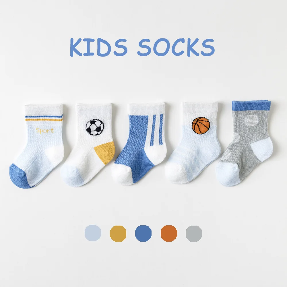5 Pairs/Lot Kids Socks Spring Summer Breathable Mesh Tube Socks Blue Cartoon Basketball Boys Girls School Sport Socks for 0-8 y
5 Pairs/Lot Kids Socks Spring Summer Breathable Mesh Tube Socks Blue Cartoon Basketball Boys Girls School Sport Socks for 0-8 y