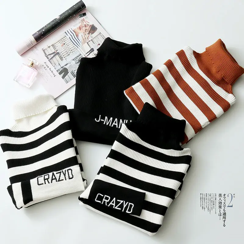 Women's sweatehigh neck tight sweater women's bottoming shirt autumn and winter new Korean version of slim knitwear girl student
Women's sweatehigh neck tight sweater women's bottoming shirt autumn and winter new Korean version of slim knitwear girl student