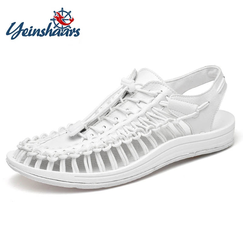 YEINSHAARS Brand High Quality Summer Sandals for Men Breathable Shoes Woven Upper Slip-on Beach Man Sandals Big Size 38-46
YEINSHAARS Brand High Quality Summer Sandals for Men Breathable Shoes Woven Upper Slip-on Beach Man Sandals Big Size 38-46