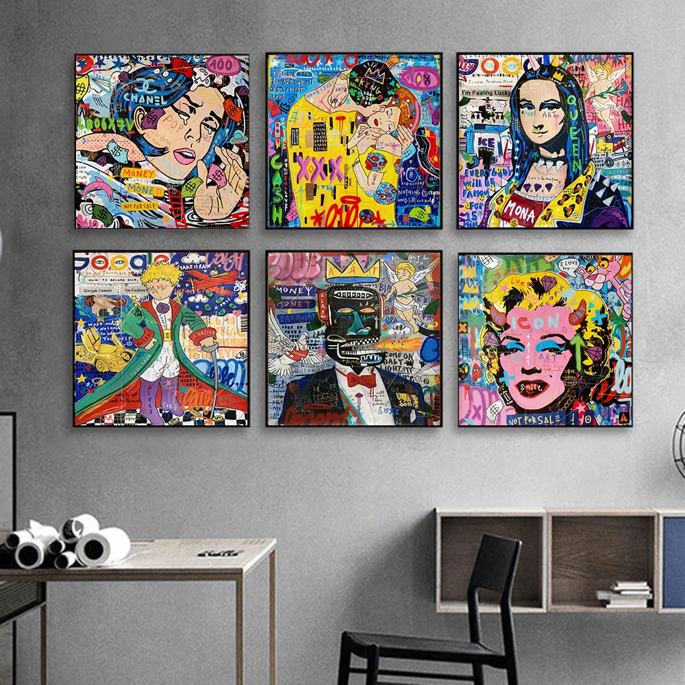 Graffiti Street Art Canvas Painting Abstract Colorful Figure Posters and Print Wall Art Pictures for Living Room Home Decoration
Graffiti Street Art Canvas Painting Abstract Colorful Figure Posters and Print Wall Art Pictures for Living Room Home Decoration