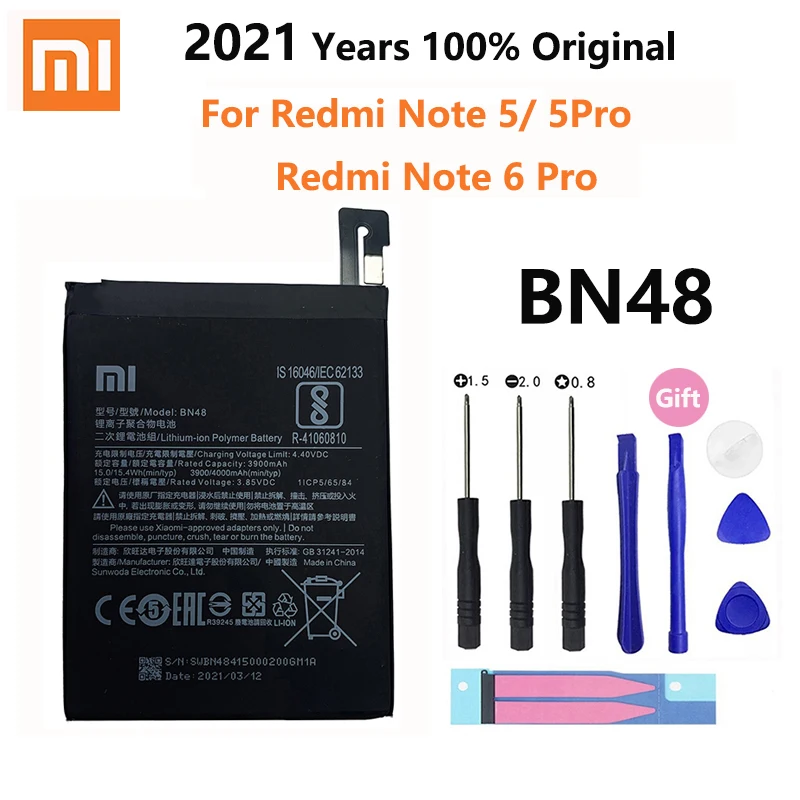 100% Оригинальный аккумулятор Xiao mi BN48 4000 мАч для Xiaomi Redmi Note 5 Note5 Note6 6 Pro высококачественные сменные батареи для телефона
100% Оригинальный аккумулятор Xiao mi BN48 4000 мАч для Xiaomi Redmi Note 5 Note5 Note6 6 Pro высококачественные сменные батареи для телефона
