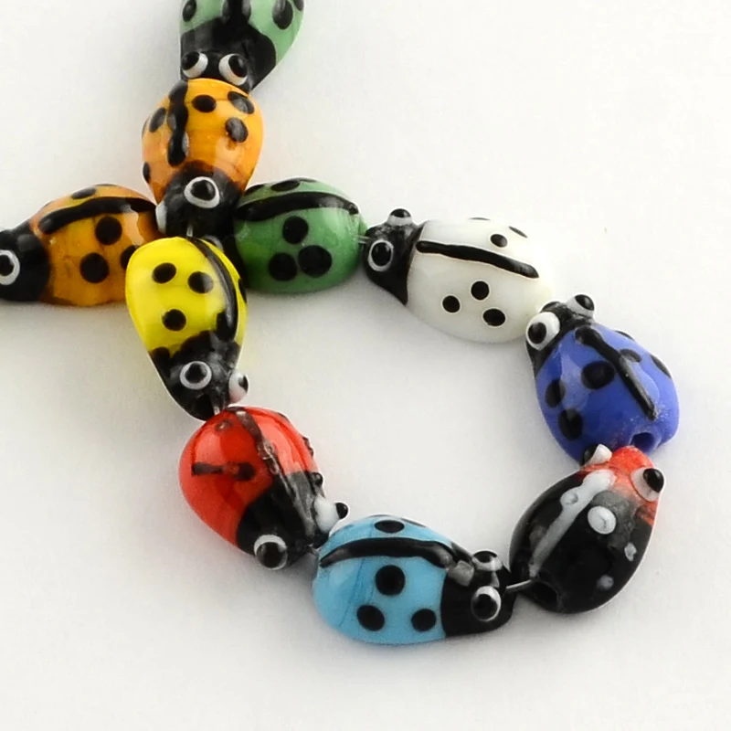 200PCS 10 Strand Ladybug Handmade Lampwork Beads Strands Mixed Color, 15x10x7mm, Hole: 1.5mm, about 20pcs/strand, 11.8 inches
200PCS 10 Strand Ladybug Handmade Lampwork Beads Strands Mixed Color, 15x10x7mm, Hole: 1.5mm, about 20pcs/strand, 11.8 inches