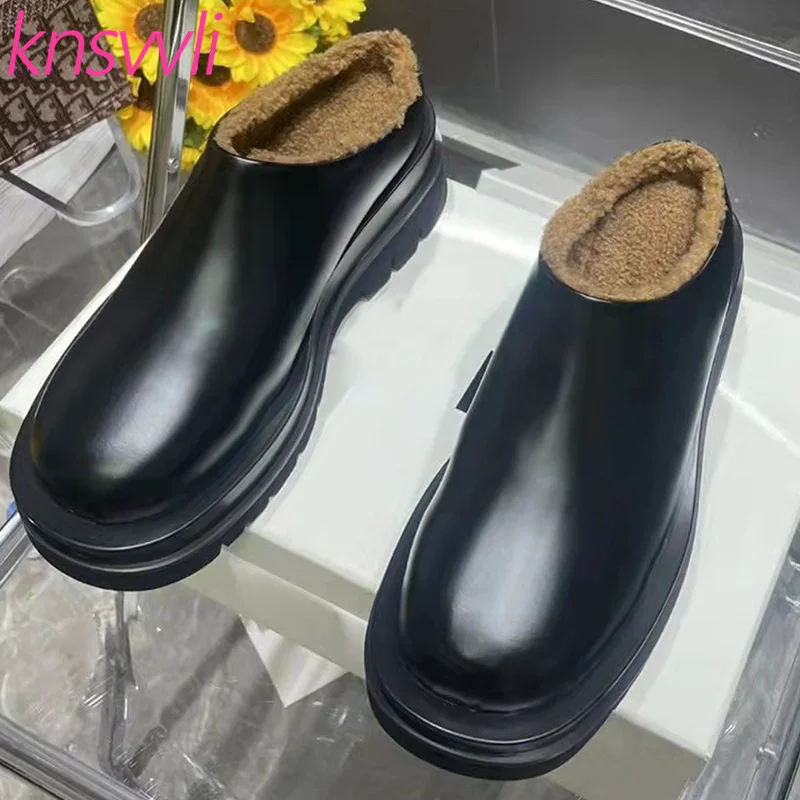 Platform Shoes Women Round Toe Thick Sole Mules Shoes Winter Wool Warm Slides Woman Fashion Flat Slippers Women Zapatillas Mujer
Platform Shoes Women Round Toe Thick Sole Mules Shoes Winter Wool Warm Slides Woman Fashion Flat Slippers Women Zapatillas Mujer