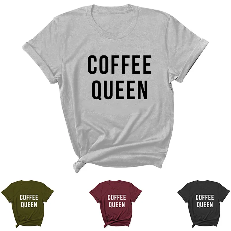 COFFEE QUEEN Letter Print Women T Shirt Short Sleeve O Neck Loose Women Tshirt Ladies Tee Shirt Tops Clothes Camisetas Mujer 
COFFEE QUEEN Letter Print Women T Shirt Short Sleeve O Neck Loose Women Tshirt Ladies Tee Shirt Tops Clothes Camisetas Mujer