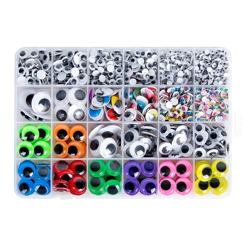 1680Pcs Googly Wiggle Eyes Self Adhesive for DIY Craft Accessories Sticker Eyes Multi Colors and Sizes
1680Pcs Googly Wiggle Eyes Self Adhesive for DIY Craft Accessories Sticker Eyes Multi Colors and Sizes