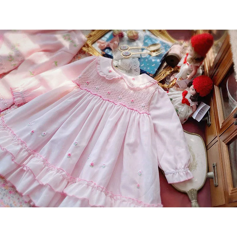 Baby Girl Spring Summer Pink Smocking Cotton Vintage Spanish Ball Gown Lolita Princess Dress Easter Eid Birthday Party Casual
Baby Girl Spring Summer Pink Smocking Cotton Vintage Spanish Ball Gown Lolita Princess Dress Easter Eid Birthday Party Casual
