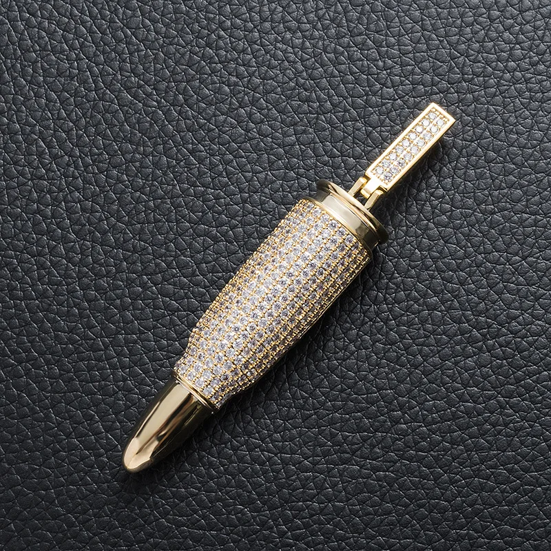 Fashion Punk Bullet Pendant Pave Cubic Zircon Hip Hop Jewelry Men Iced Out Copper Bullet Pendant Necklaces Drop Shipping
Fashion Punk Bullet Pendant Pave Cubic Zircon Hip Hop Jewelry Men Iced Out Copper Bullet Pendant Necklaces Drop Shipping