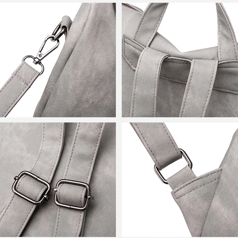 Vintage Solid Color Large Capacity BackpacksWomen Casual High Quality PU Leather Daypacks Preppy Style Shoulder Bags for Female
Vintage Solid Color Large Capacity BackpacksWomen Casual High Quality PU Leather Daypacks Preppy Style Shoulder Bags for Female