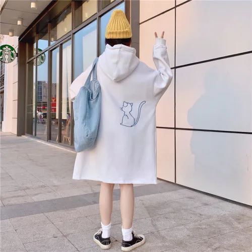 Women 2019 Autumn Casual Loose Pocket Cartoon Embroidery Long Plus Plush Turtleneck Dress Fashion Solid Color Dress Vestidos
Women 2019 Autumn Casual Loose Pocket Cartoon Embroidery Long Plus Plush Turtleneck Dress Fashion Solid Color Dress Vestidos