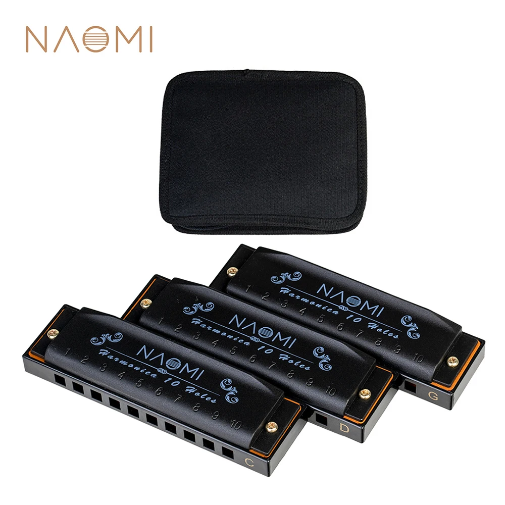 NAOMI 3pcs Hoodoo Blues Harmonicas C, D, G Key Harmonica Set 10 Holes Instrument
NAOMI 3pcs Hoodoo Blues Harmonicas C, D, G Key Harmonica Set 10 Holes Instrument