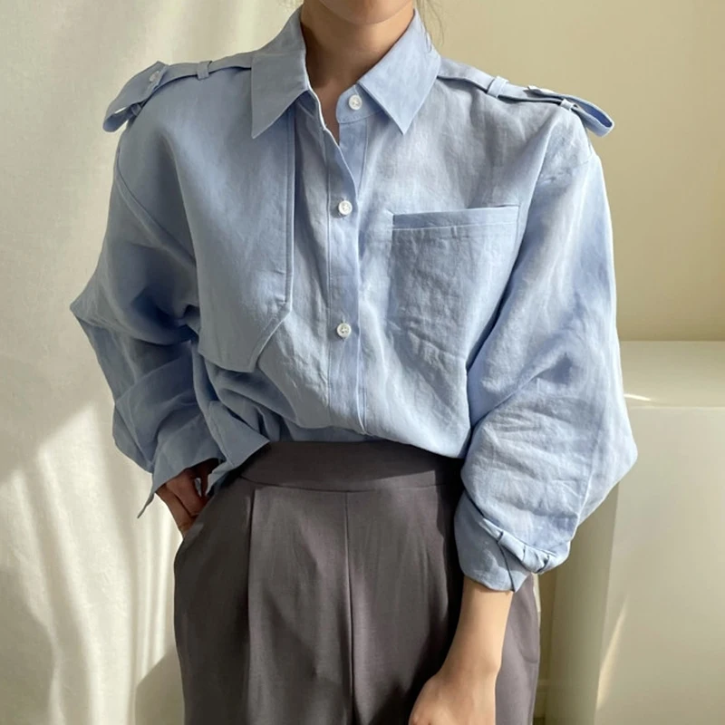 Woman Shirt 2021 New Korean Fashion Commute Solid V-neck Small-breasted Ruffled Ruffle Stitching Flared Sleeve Shirts Blouse Top
Woman Shirt 2021 New Korean Fashion Commute Solid V-neck Small-breasted Ruffled Ruffle Stitching Flared Sleeve Shirts Blouse Top