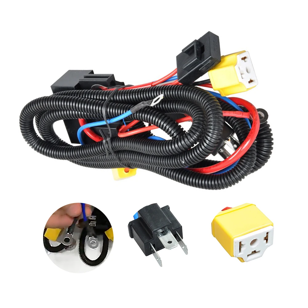 Car Headlamp Harness Relay Wiring Harness H4 Halogen Lamp Brightener 12V Modification Light Bulb Socket Plug Car Accessories
Car Headlamp Harness Relay Wiring Harness H4 Halogen Lamp Brightener 12V Modification Light Bulb Socket Plug Car Accessories