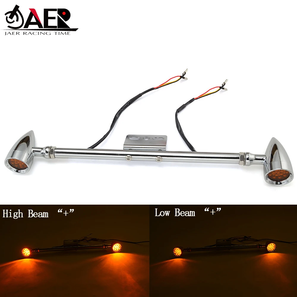 Набор JAER, хромированные СВЕТОДИОДНЫЕ индикаторы сигналов поворота для мотоциклов с кронштейном для Harley Honda Yamaha Cafe Racer Chopper 
Набор JAER, хромированные СВЕТОДИОДНЫЕ индикаторы сигналов поворота для мотоциклов с кронштейном для Harley Honda Yamaha Cafe Racer Chopper