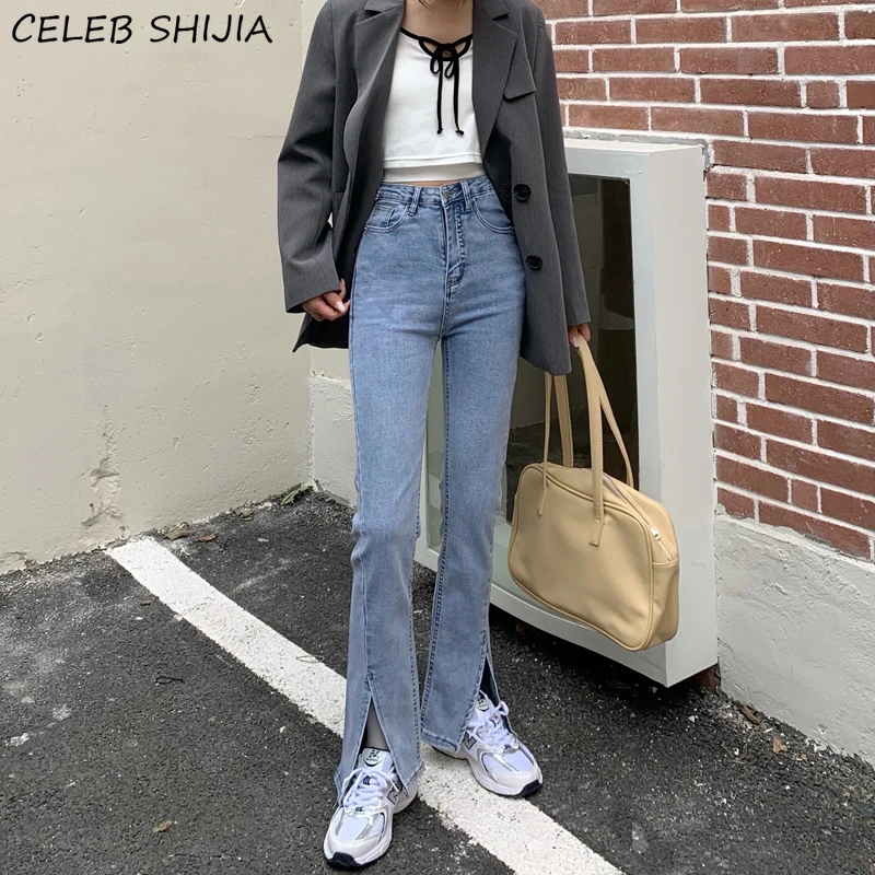 Джинсы с разрезом женские в ретро-стиле с завышенной талией, винтажные голубые расклешенные брюки Y2k, одежда в Корейском стиле, узкие джинсо...
Джинсы с разрезом женские в ретро-стиле с завышенной талией, винтажные голубые расклешенные брюки Y2k, одежда в Корейском стиле, узкие джинсо...