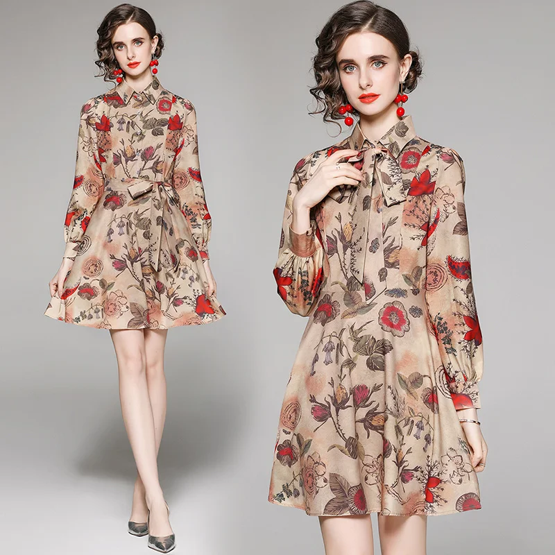 Make spot - Europe and the United States accept show thin waist position print dress fashionable joker (belt)
Make spot - Europe and the United States accept show thin waist position print dress fashionable joker (belt)