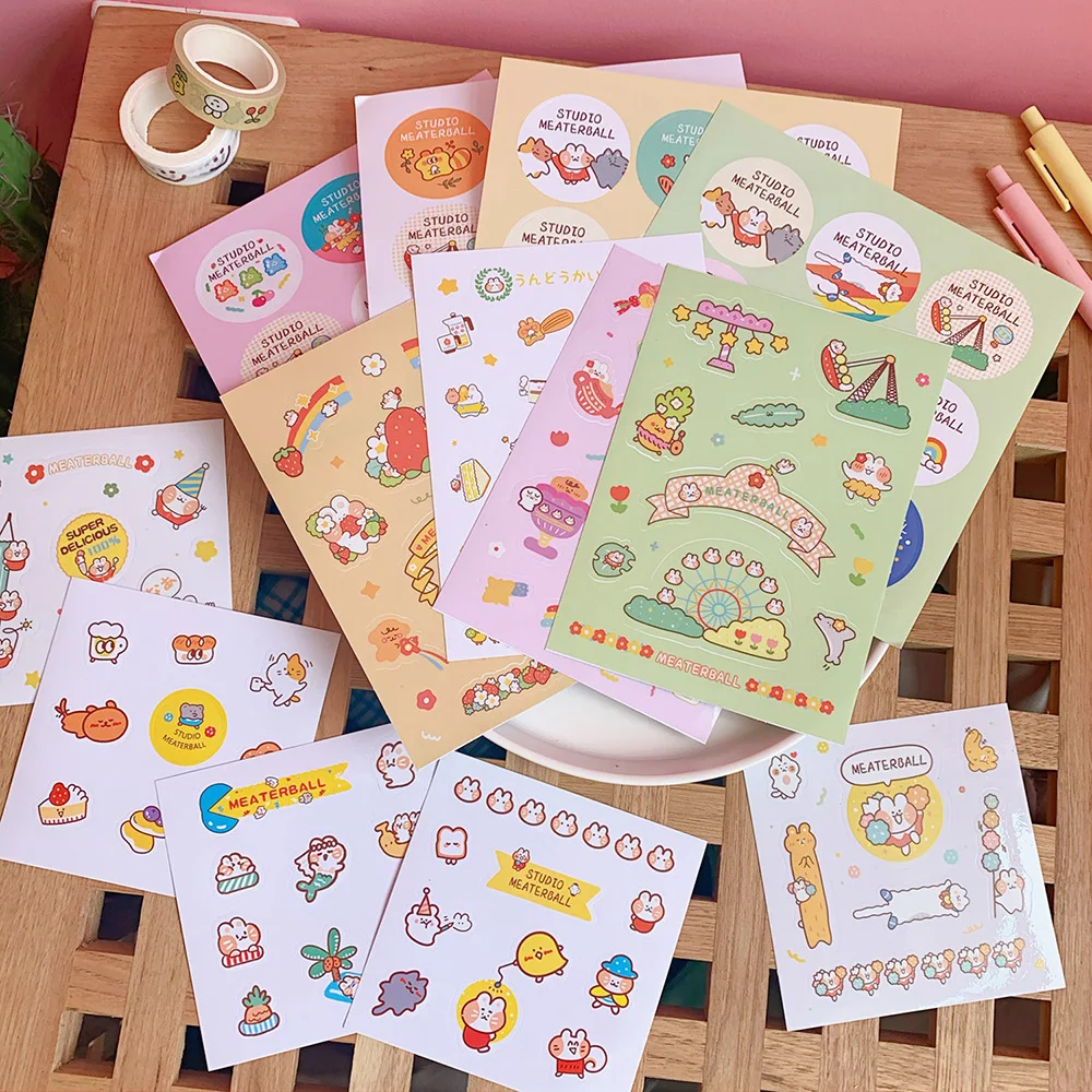 Kawaii Korean cartoon cute love bunny girl sticker DIY scrapbook Student Hand account small pattern girl decoration sticker
Kawaii Korean cartoon cute love bunny girl sticker DIY scrapbook Student Hand account small pattern girl decoration sticker