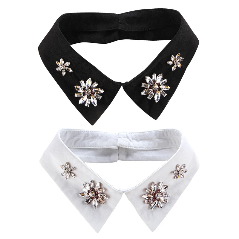 Women Nail Bead Lapel False Collar Beaded Jewelry Detachable Necklace Choker Q1QA 
Women Nail Bead Lapel False Collar Beaded Jewelry Detachable Necklace Choker Q1QA