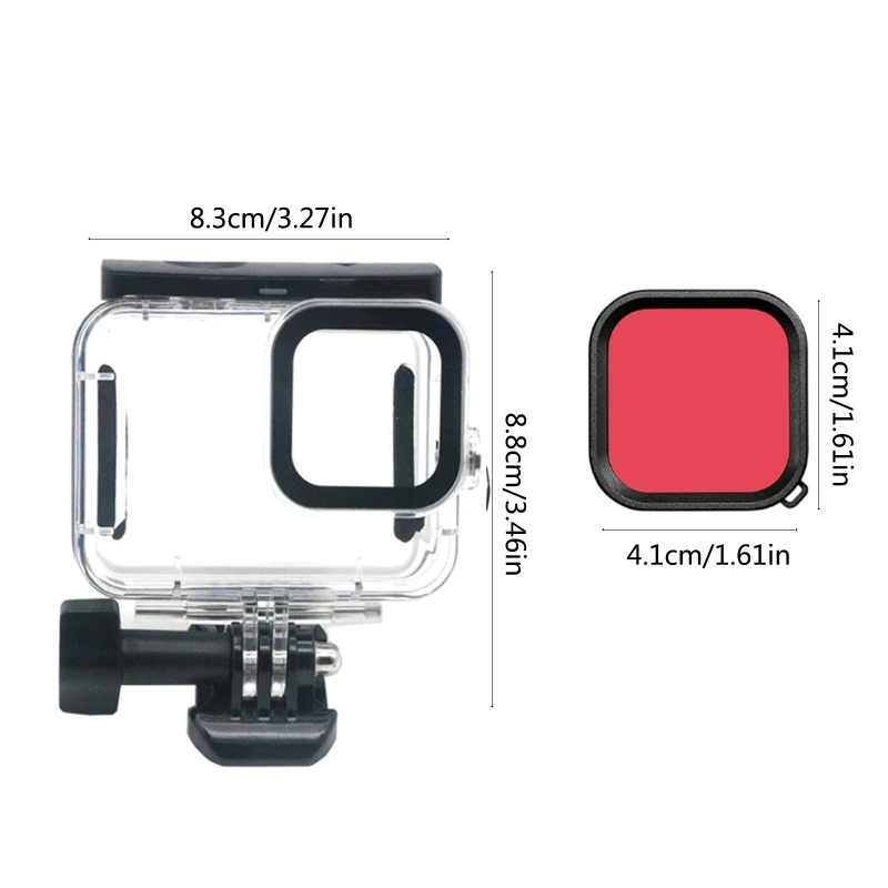 Водонепроницаемый чехол для камеры GoPro- Hero 9, черное закаленное стекло, 45 м 
Водонепроницаемый чехол для камеры GoPro- Hero 9, черное закаленное стекло, 45 м