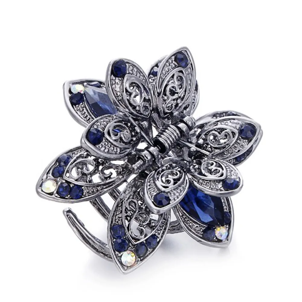 Vintage Big Crystal Flower Hair Claws Wedding Hair Clips Women Hair Jewelry With Charm Ancient Silver Hair Accessories 3 Colors
Vintage Big Crystal Flower Hair Claws Wedding Hair Clips Women Hair Jewelry With Charm Ancient Silver Hair Accessories 3 Colors