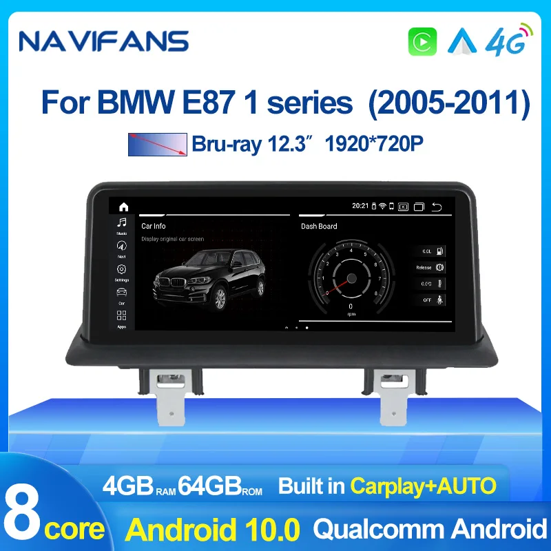 Support Original car information 10.25'' IPS Screen 8Core Car Multimedia GPS For BMW 1 Series 120i E81 E82 E87 E88 CCC CIC 
Support Original car information 10.25'' IPS Screen 8Core Car Multimedia GPS For BMW 1 Series 120i E81 E82 E87 E88 CCC CIC