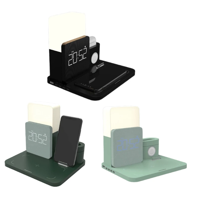 3 In 1 Wireless Charger Stand Clock Light Compatible with Apple Watch Airpods iPhone for Baby Adults Relaxation Sleep
3 In 1 Wireless Charger Stand Clock Light Compatible with Apple Watch Airpods iPhone for Baby Adults Relaxation Sleep