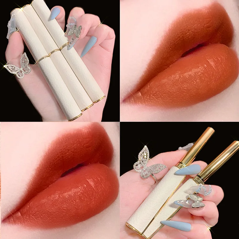 Leather Lipstick No Fade Female Lip Stick Cigarette Tube Matte Velvet Lip Mud White Lip Gloss Lip Balm Tint Women Cosmetics
Leather Lipstick No Fade Female Lip Stick Cigarette Tube Matte Velvet Lip Mud White Lip Gloss Lip Balm Tint Women Cosmetics
