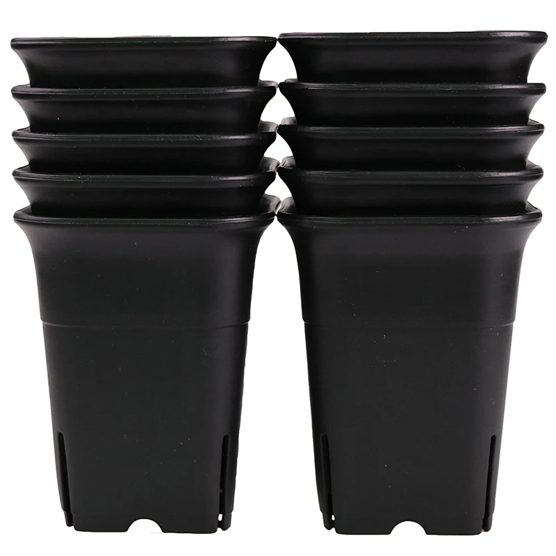 12PCS-Pack Black Square Plastic Succulent Plant Pot for Plant Flowers Cactus, Etc., Black Nursery Flower Pot
12PCS-Pack Black Square Plastic Succulent Plant Pot for Plant Flowers Cactus, Etc., Black Nursery Flower Pot
