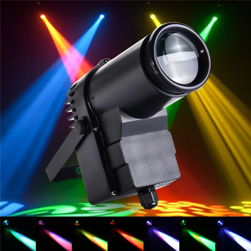 

30W LED Stage Light DMX512 Pinspot Beam Spotlight 6CH AC110-240V Auto Sound DMX RGBW DJ Disco Party KTV Stage Lighting Effect