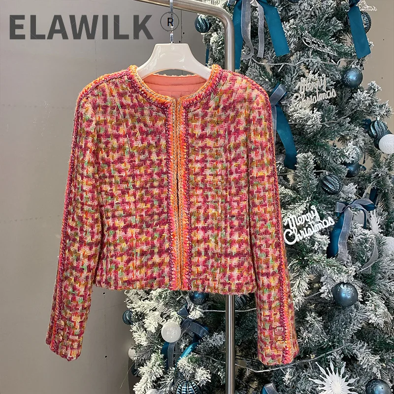 Spring 2021 New Designer Women's High quality 100% Wool plaid tweed coat Chic elegant O-neck jackets Tops C695
Spring 2021 New Designer Women's High quality 100% Wool plaid tweed coat Chic elegant O-neck jackets Tops C695