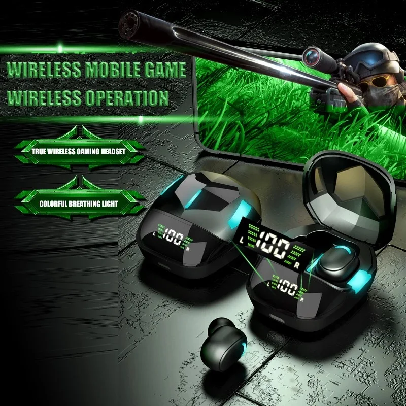 G7S Gaming Headset Bluetooth 5.1 Headphones TWS True Wireless Headset Noise Reduction LED Display Stereo Earphone Low Latency
G7S Gaming Headset Bluetooth 5.1 Headphones TWS True Wireless Headset Noise Reduction LED Display Stereo Earphone Low Latency