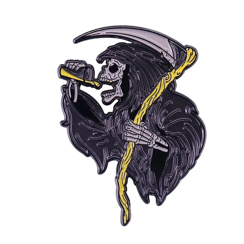 P5298 Dongmanli Grim Reaper Hard Enamel Pins Badge Backpack Collar Lapel Women Men Fashion Jewelry | Украшения и аксессуары
