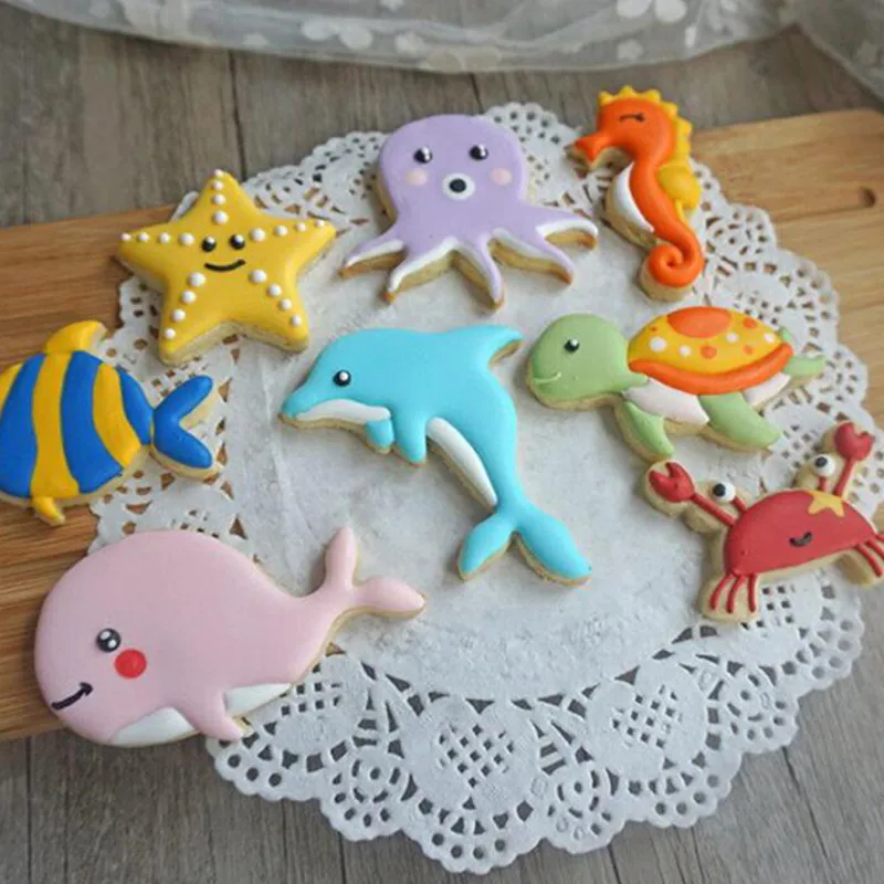 8Pcs/Set Ocean Theme Cookie Cutters Moulds Cute Animal Shape Biscuit Mold DIY Fondant Pastry Decorating Baking Kitchen Tools
8Pcs/Set Ocean Theme Cookie Cutters Moulds Cute Animal Shape Biscuit Mold DIY Fondant Pastry Decorating Baking Kitchen Tools