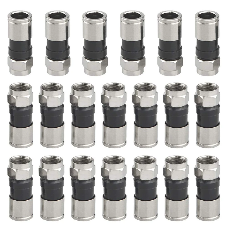 HFES 20 шт. Разъем преобразователя типа F RF коаксиальный кабель Компрессионный фитинг для системы камер видеонаблюдения антенны
HFES 20 шт. Разъем преобразователя типа F RF коаксиальный кабель Компрессионный фитинг для системы камер видеонаблюдения антенны