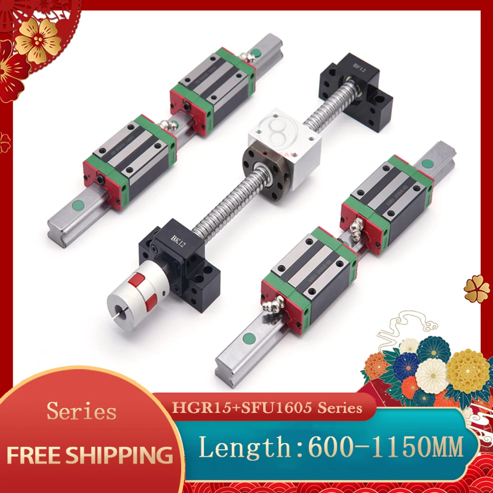 HGR15 L 600 - 1150 MM CNC Linear Slide Guide Rail Set HGR 15 HGH15CA HGW15CC Block Squere Carriage SFU1605 Guides For Ball Screw
HGR15 L 600 - 1150 MM CNC Linear Slide Guide Rail Set HGR 15 HGH15CA HGW15CC Block Squere Carriage SFU1605 Guides For Ball Screw