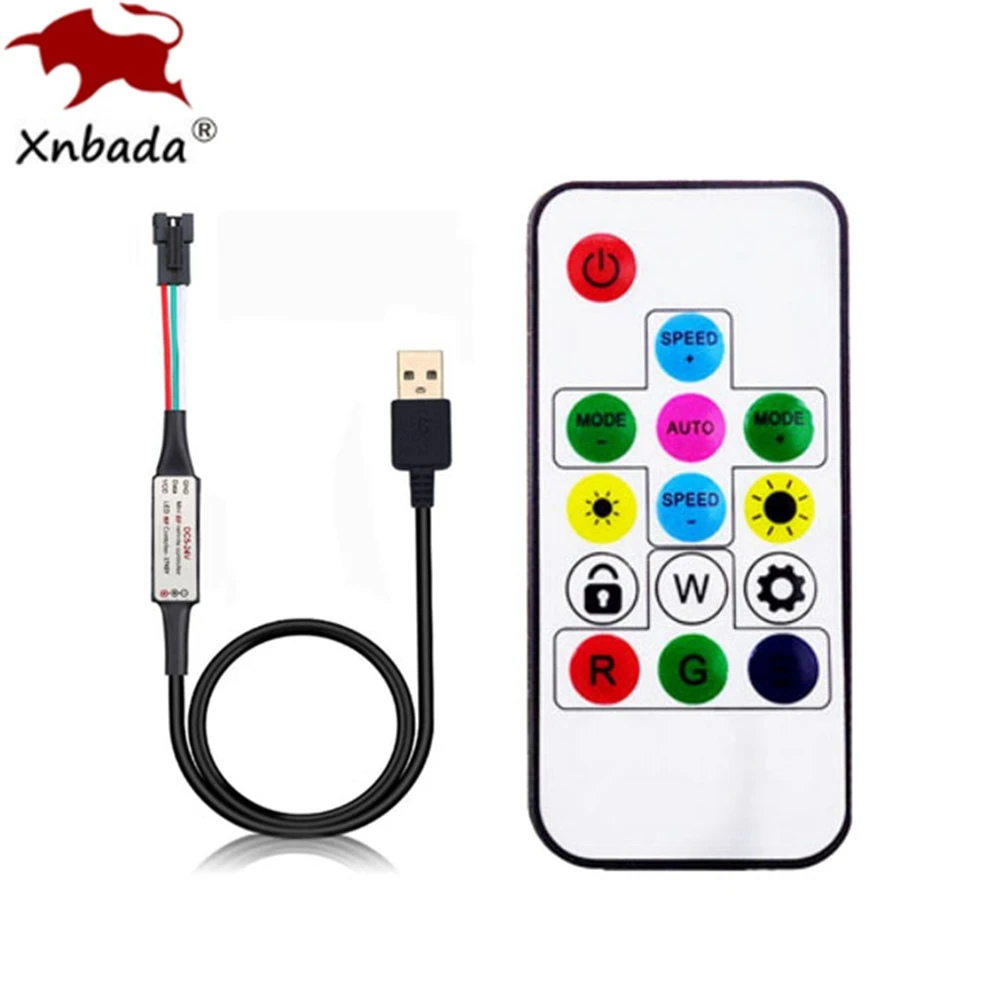 USB 14Keys Remote RGB Led Controller For WS2811 WS2812B RGB Digital Led Pixel Strip Tape Lighting DC5-24V
USB 14Keys Remote RGB Led Controller For WS2811 WS2812B RGB Digital Led Pixel Strip Tape Lighting DC5-24V