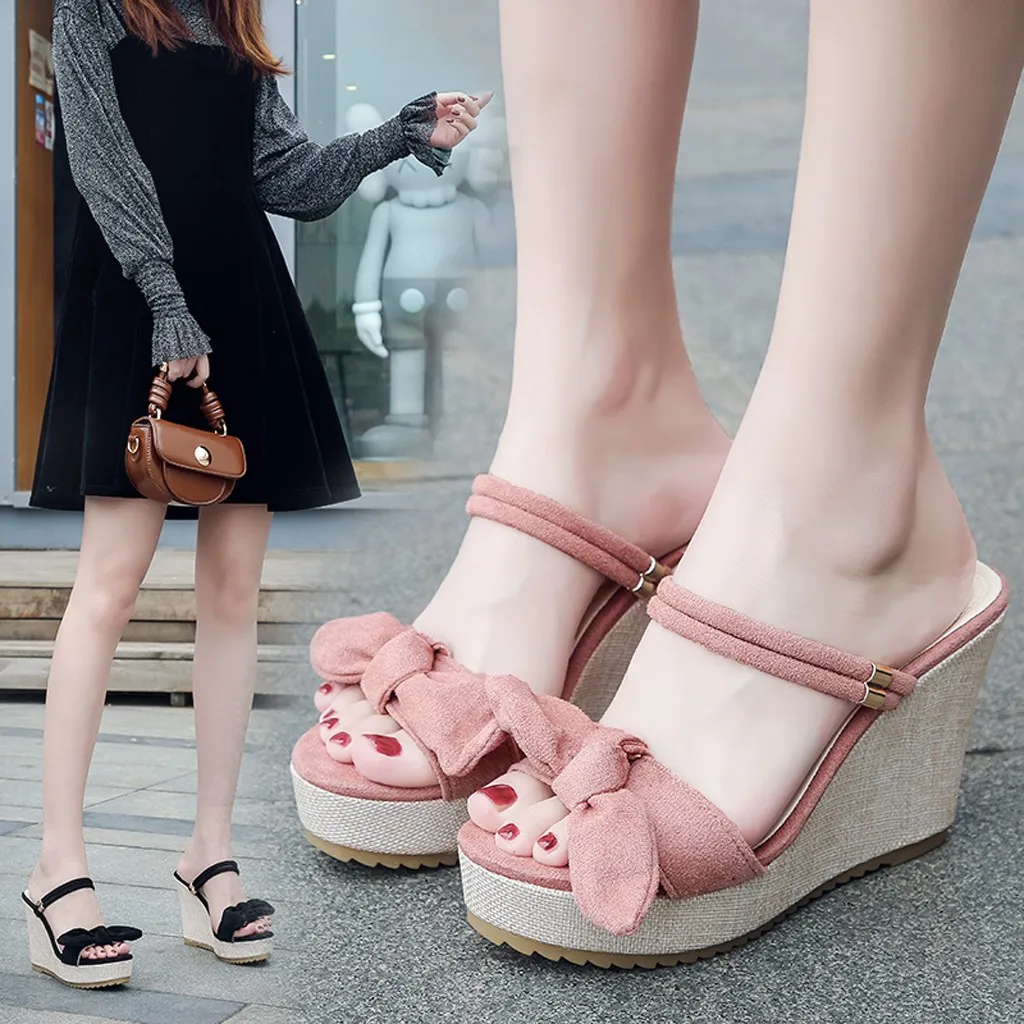 Woman Sandals Summer Shoes Woman Sandals Fish Mouth Wedge Wedding Sandals Beach Bow Flip Flops Ladies Shoes
Woman Sandals Summer Shoes Woman Sandals Fish Mouth Wedge Wedding Sandals Beach Bow Flip Flops Ladies Shoes