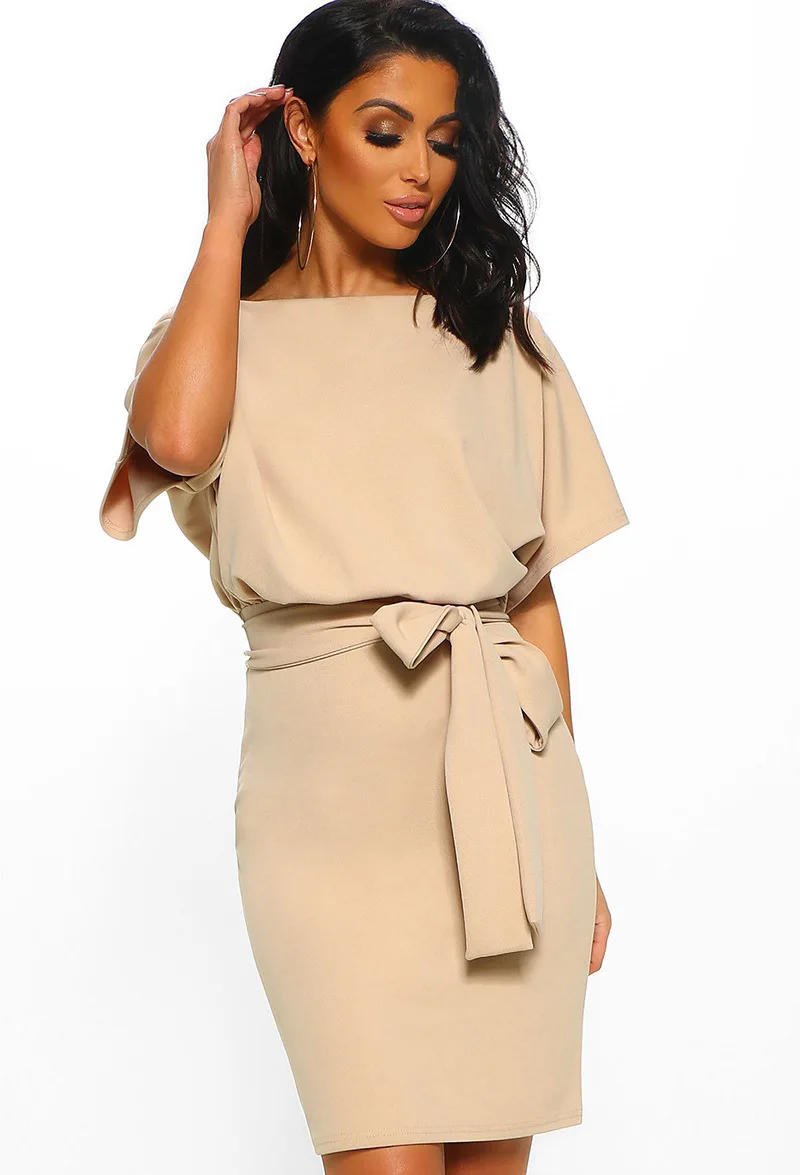 Euramerican Summer Women Sashes Casual Office Lady Dress Short Sleeve O Neck Solid Color Shirt Pencil Dress Women Princess Dress
Euramerican Summer Women Sashes Casual Office Lady Dress Short Sleeve O Neck Solid Color Shirt Pencil Dress Women Princess Dress