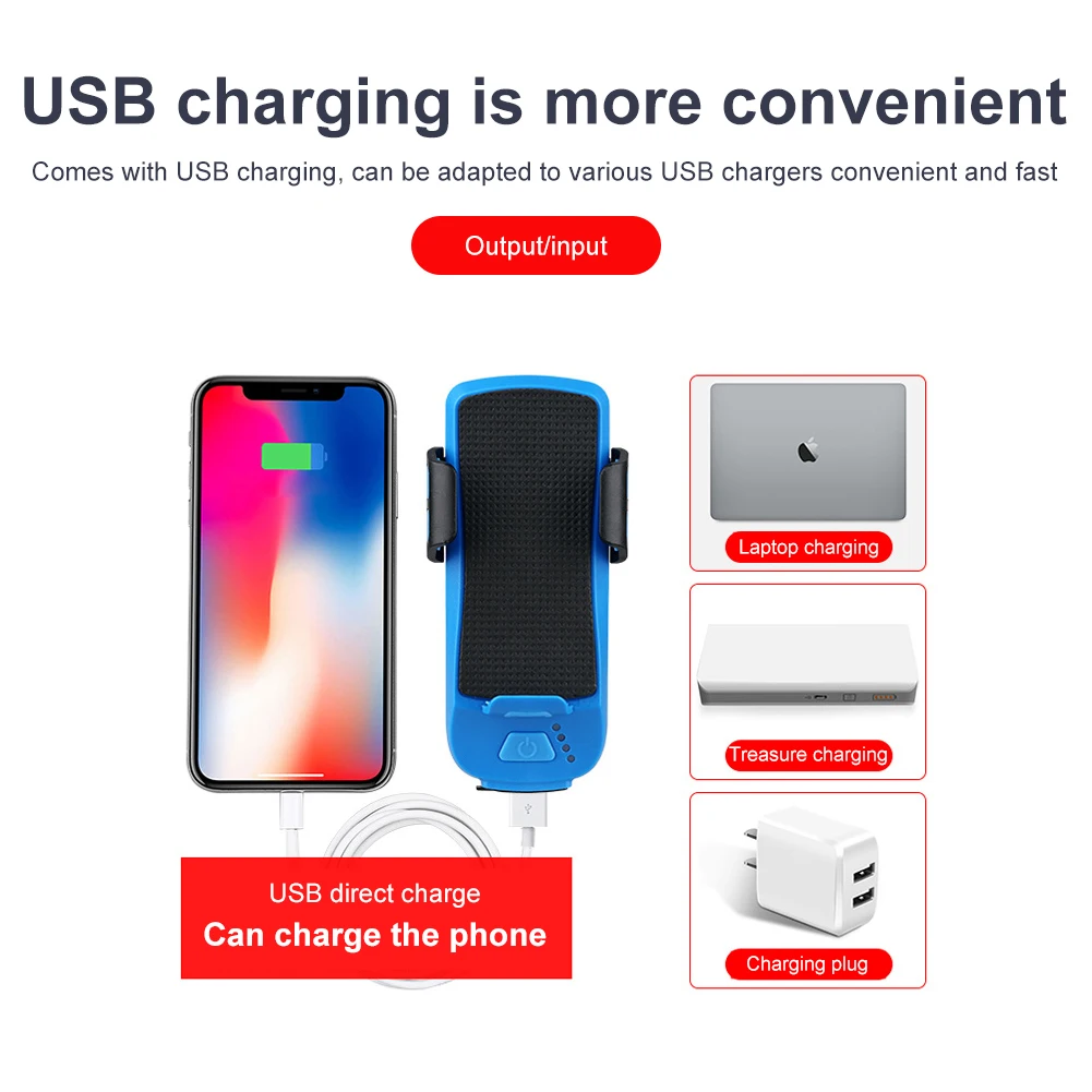 4-in-1 Multipurpose Bike Headlight Solar-Powdered Bike Phone Holder Power Bank Headlight with 130dB Horn Drop shipping
4-in-1 Multipurpose Bike Headlight Solar-Powdered Bike Phone Holder Power Bank Headlight with 130dB Horn Drop shipping