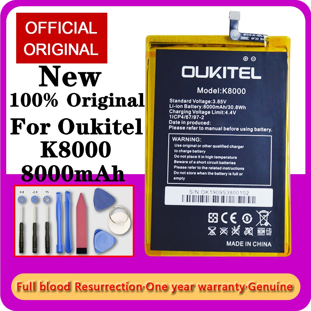 100% Original 8000mAh K8000 Battery for Oukitel K8000 Phone High Quality Batteries with Tool+Tracking Number
100% Original 8000mAh K8000 Battery for Oukitel K8000 Phone High Quality Batteries with Tool+Tracking Number