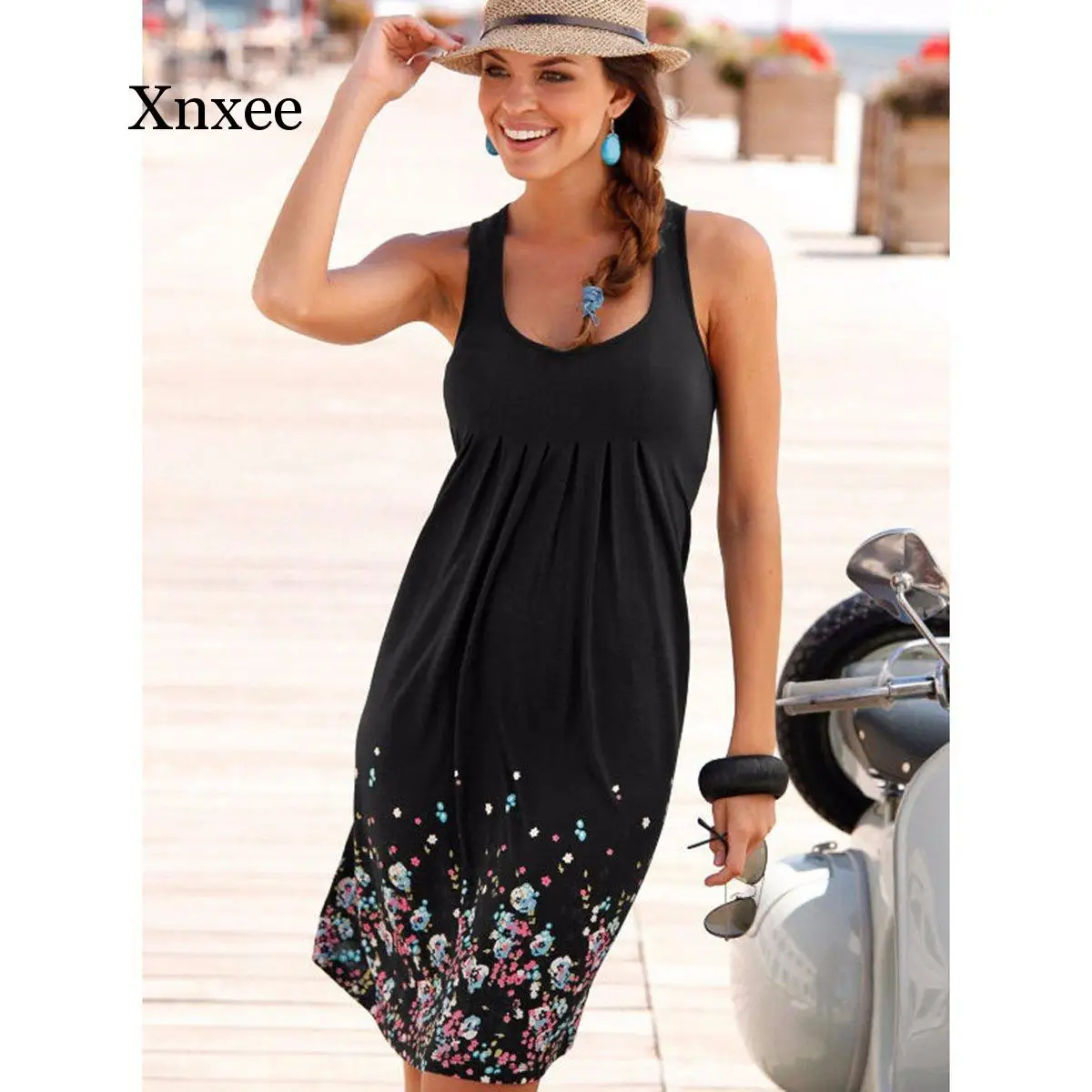 Summer Sleeveless Floral Print Loose Dress Six Colors Casual Women Dress Robe Femme Ete 2020 Sexy Dress Plus Size S-5XL Sundress 
Summer Sleeveless Floral Print Loose Dress Six Colors Casual Women Dress Robe Femme Ete 2020 Sexy Dress Plus Size S-5XL Sundress