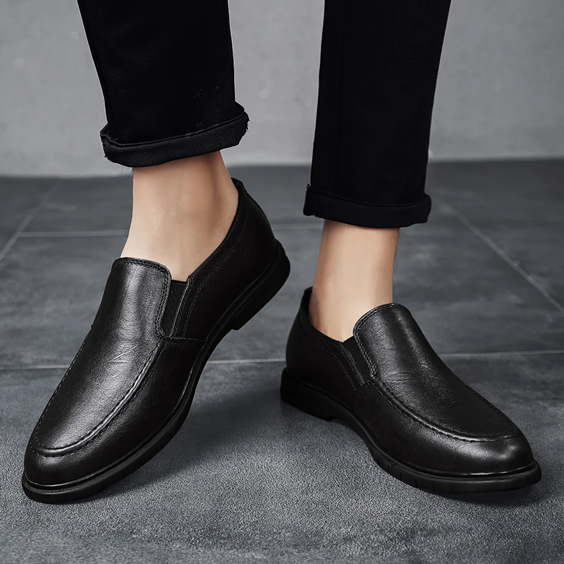 

2020 informales leather cuero sale flat causal sapatos shoes male black hot spring loafers mens man casuales casual fashion de