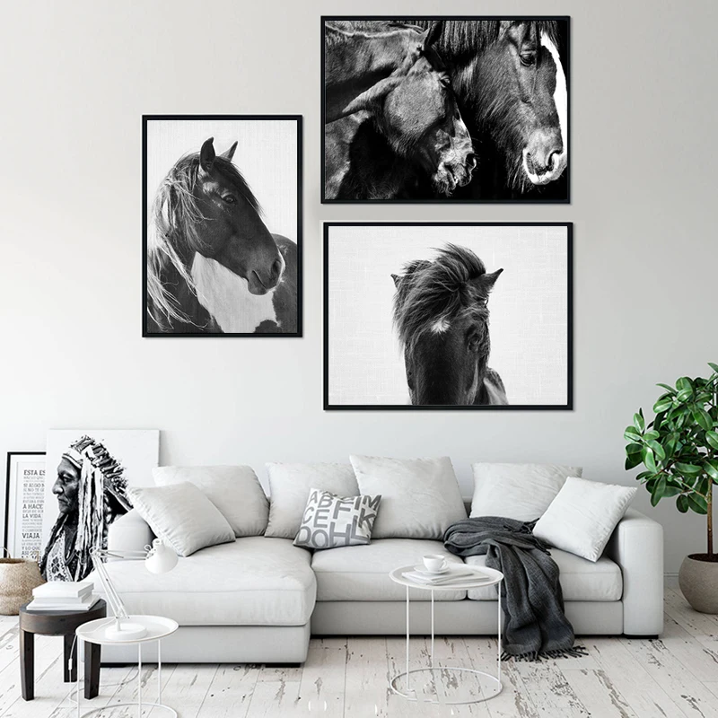 Horse HD Print Black White Animal Canvas Poster Painting Large Wall Art Posters and PrintsModern Pictures for Living Room Decor
Horse HD Print Black White Animal Canvas Poster Painting Large Wall Art Posters and PrintsModern Pictures for Living Room Decor