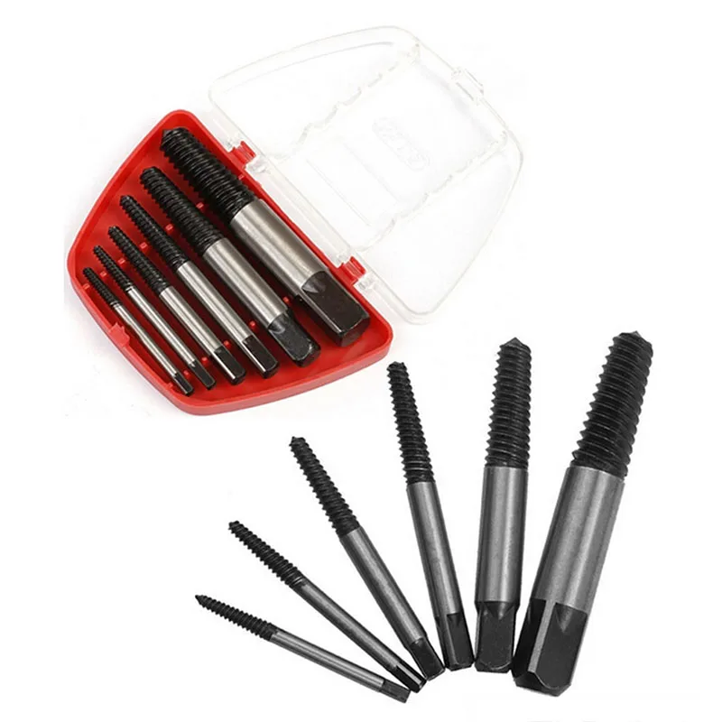 6pc Screw Extractor Easy Out Drill Bits Bolt Set Damaged Broken Stripped Remover
6pc Screw Extractor Easy Out Drill Bits Bolt Set Damaged Broken Stripped Remover